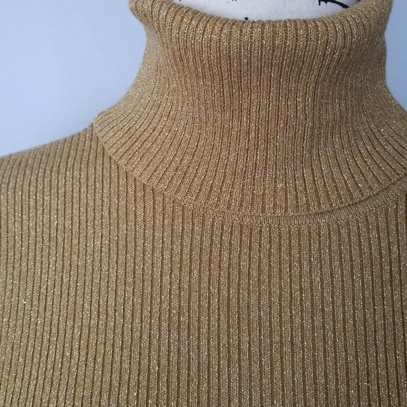 I.N.C. Gold Turtleneck  Sweater - Picture 3 of 3